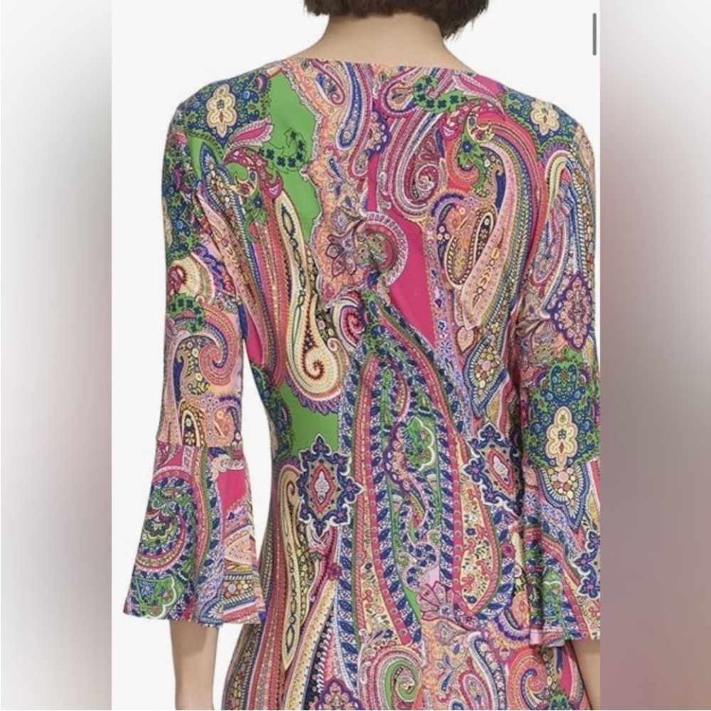 Paisley Print Women's Dress - Picture 3 of 10